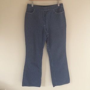 Boden Pinstripe Casual Wide Leg Pants